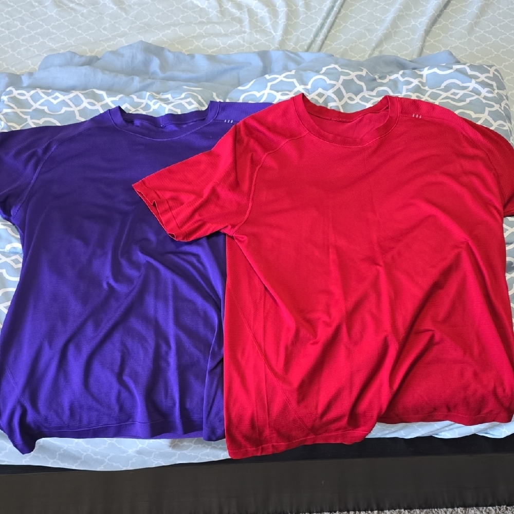 VGUC Lululemon Metal Vent Tech Short Sleeve Shirts Set Of 2 Size Large